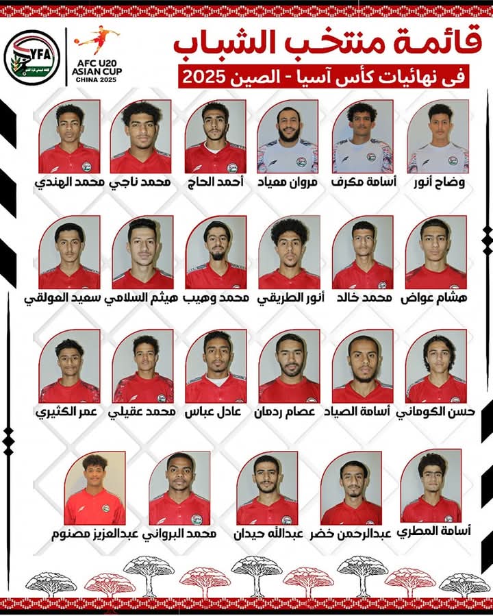 اعلان القائمة النهائية لمنتخب الشباب لنهائيات كأس آسيا!