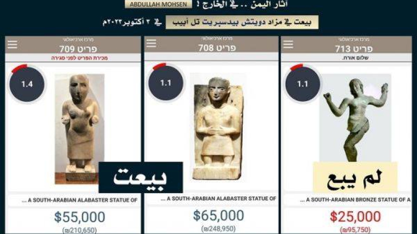 سجلت أعلى الأسعار : آثار اليمن تباع في مزاد عالمي بإسرائيل