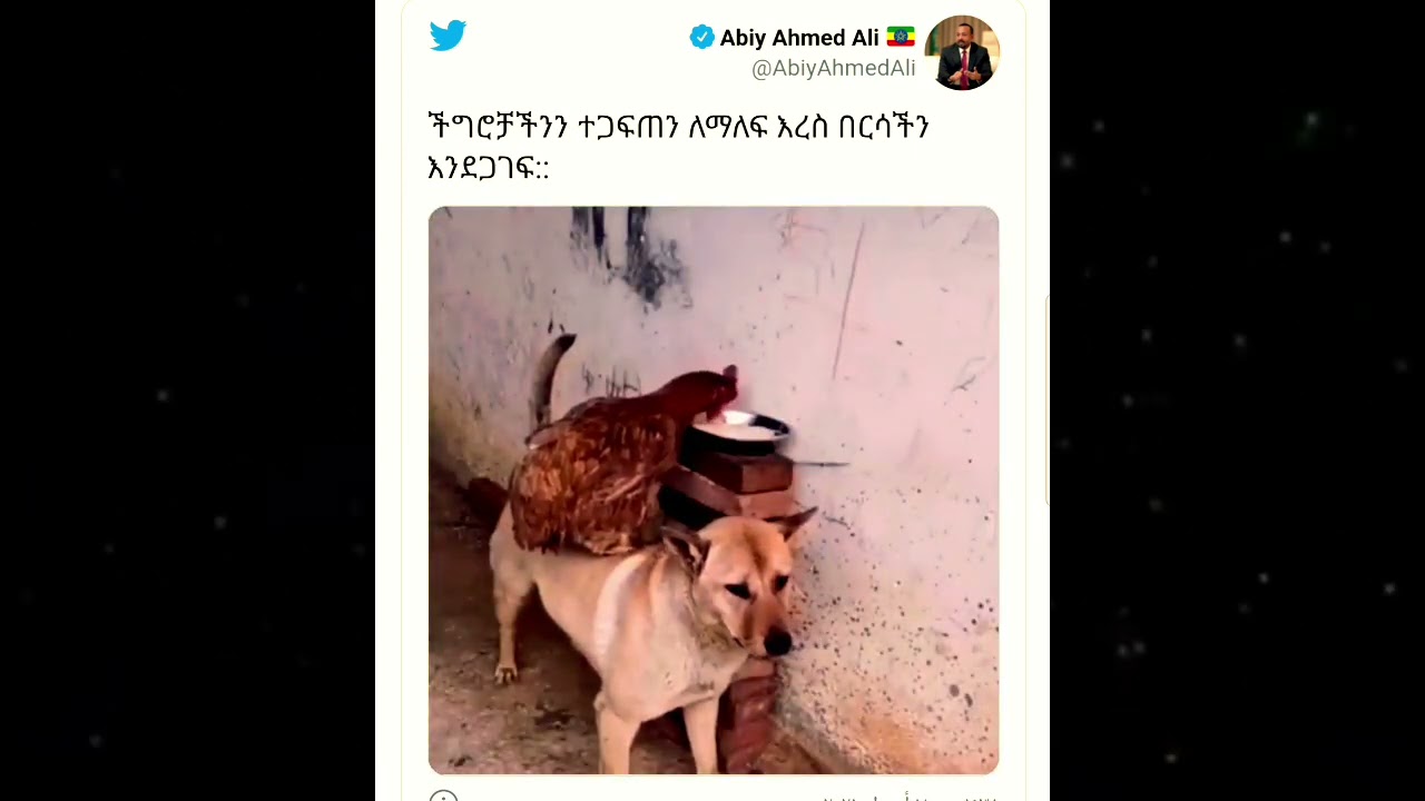 رئيس وزراء اثيوبيا ينشر فيديو سخريه 