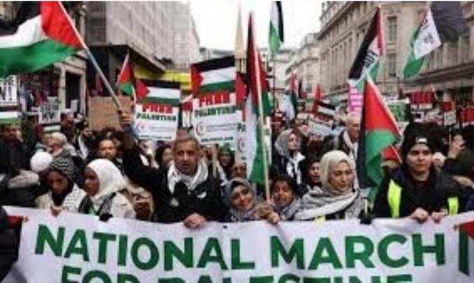 تظاهرة حاشدة في نيويورك دعماً للقضية الفلسطينية